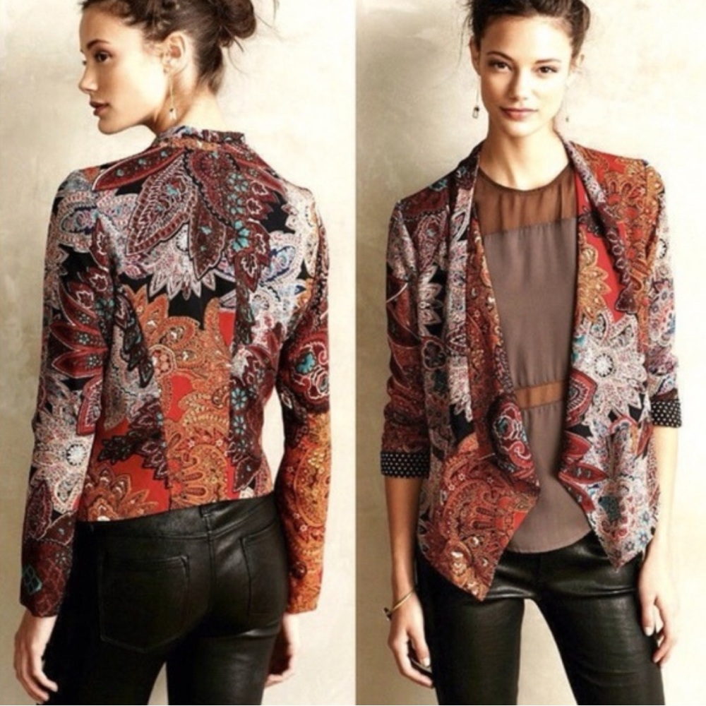 Cartonnier Multicolor Paisley Blazer - Picture 1 of 5